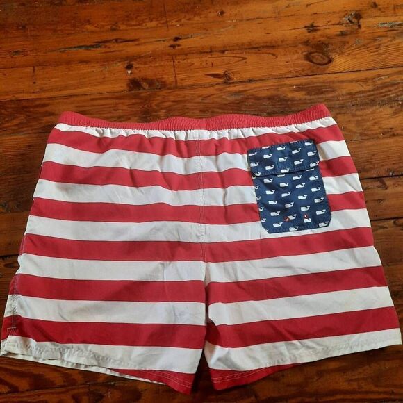 Vineyard Vines Chappy Swim Trunks American Flag XXL - Picture 4 of 6